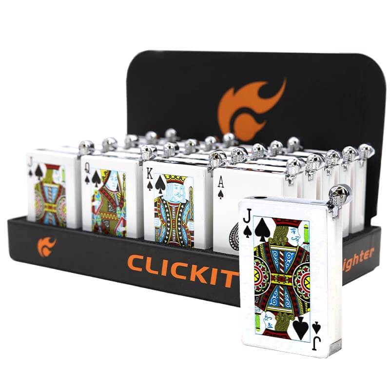 Clickit Shock Playing Card Lighters (SH-172) | 20 Count Display product image